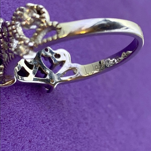 💛 Classic 925 Silver CZ Tiara Ring - Picture 4 of 6